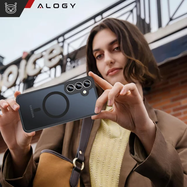 Samsung Galaxy S25 Plus Case, Protective Phone Cover, Alogy Matte HybridMag™️ Case for MagSafe, Matte Black