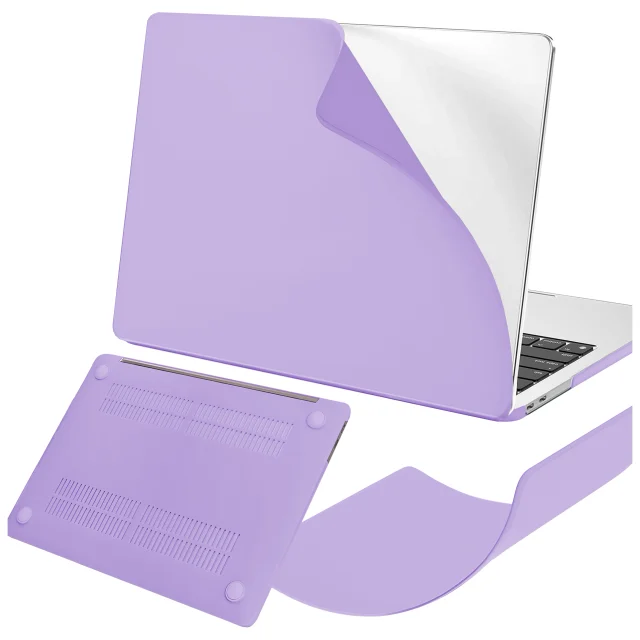 Etui do Apple MacBook Air 13 / 13.3" 2018–2021 (M1 A2337/A2179/A1932) – elastyczna, matowa obudowa ochronna, lekka i odporna – Alogy AirGuard™ Fioletowy