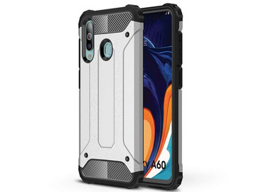 Alogy Hard Armor Hülle für Samsung Galaxy A60 / M40 Silber Alogy Glas