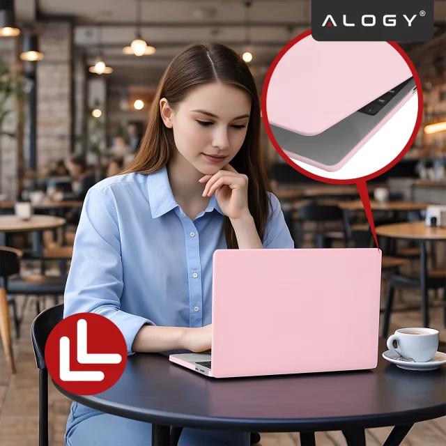 Etui do Apple MacBook Air 13 / 13.3" 2018–2021 (M1 A2337/A2179/A1932) – elastyczna, matowa obudowa ochronna, lekka i odporna – Alogy AirGuard™ Różowy