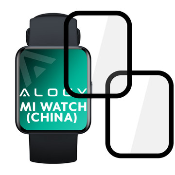 2x Alogy Full Glue 3D Flexible Glass for Xiaomi Mi Watch (China Version) Black