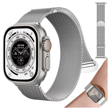 Alogy Steel Strap Apple Watch Bracelet 42/44/45/49mm Stainless Steel Silver