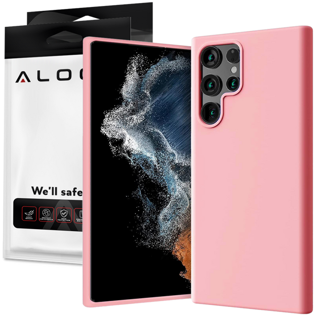 Ochranné pouzdro na telefon Alogy Thin Soft Case pro Samsung Galaxy S22 Ultra Pink