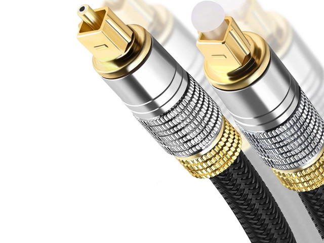 Kabel optyczny cyfrowy Audio 3m – krystaliczny dźwięk bez szumów i zakłóceń, pozłacane końcówki, nylonowy oplot 6.0 mm do TV i PC – Alogy OptiSound™ Czarny