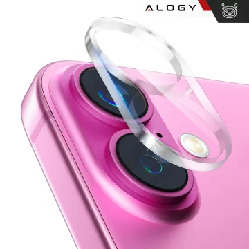 2x sklo objektivu fotoaparátu pro Apple iPhone 16 / 16 Plus Alogy Lens Protector Pro Transparent