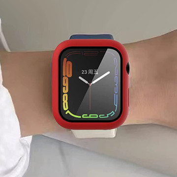 Alogy 2in1 case with glass overlay for Apple Watch 7 41mm Red