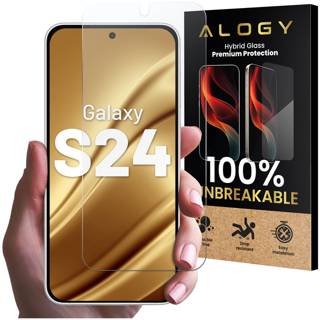 Hybrid glass for Samsung Galaxy S24 for the screen Alogy Flexi Glass 9H Case Friendly flat for the screen