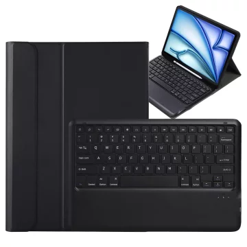 Ochranné pouzdro na klávesnici Alogy Keyboard case s prostorem pro stylus bezdrátovou klávesnici pro Apple iPad Air 13" černé sklo