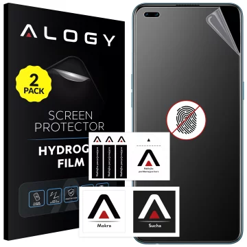 2x Folia "MATOWA" do Oppo Reno4 Lite / Reno5 Hydrożelowa Alogy HydroSkin Matte Pro™ na ekran do etui "BEZ ODCISKU PALCÓW"