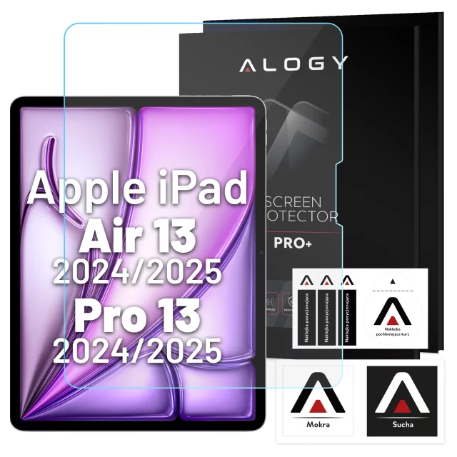 Gehärtetes Glas für Apple iPad Air 13" 6. Generation 2024 / iPad Pro 13" 7. Generation 2024 Alogy Displayschutzfolie Pro 9H