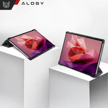 Ochranné pouzdro pro tablet Lenovo Tab P12 12.7 TB-370, pouzdro Alogy Book Cover, šedé