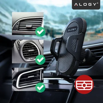 Alogy 3-in-1 car phone holder for the windshield, dashboard grille, cockpit Organizer