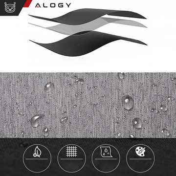 Rucksack Laptoptasche 15,6" groß wasserdicht mit USB-Anschluss Unisex 44x34x13cm für Flugzeug Alogy Rucksack Grau