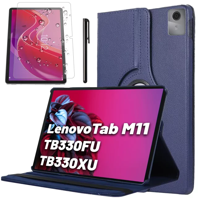 Pouzdro 360 pro Lenovo Tab M11 10,95" TB330FU / TB330XU / TB331FC otočný kryt na tablet Flip Cover Pouzdro Alogy Navy Blue