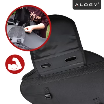 Motorrad-Satteltasche 38–58 l – Tasche, Seitenkoffer, Soziustasche, wasserdicht, robustes Material, verstellbar für Motorräder – Alogy RoadPack™ Schwarz