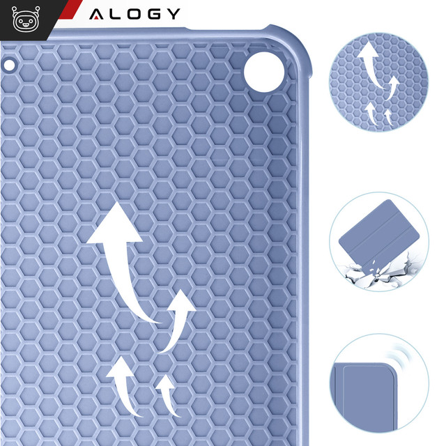Etui do Apple iPad 10.2" 9/8/7 Gen (2021/2020/2019), Ochronne Smart Case z Klapką i Podstawką, Odporne TPU, Wzmocnione Narożniki, Alogy BookGuard™ – Niebieskie