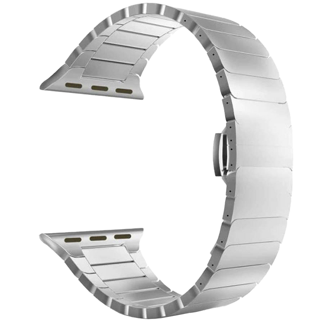 Bransoleta Alogy Stainless Steel pro Apple Watch 38/40/41 mm Srebrna