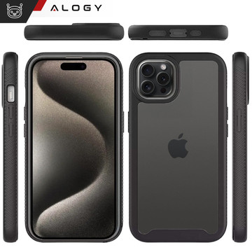 Pouzdro pro iPhone 15 Pro Max obrněný kryt hydrogelová fólie Case Defense 360 Pro Alogy černý