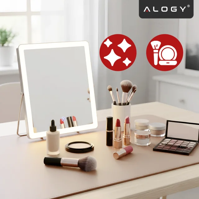 Podkładka na biurko 90×45 cm – antypoślizgowa mata ochronna z eleganckiej ekoskóry PU, pod mysz i klawiaturę, stylowa i trwała – Alogy WorkMat™ Beżowa