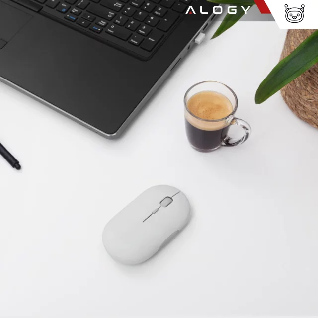 Bezdrátová vertikální herní myš vertikální ergonomická pro notebook PC pravák tichá Černá
