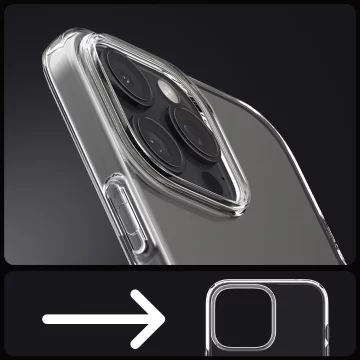 Hülle für iPhone 16 Pro Spigen Liquid Crystal Schutzhülle für das Crystal Clear-Telefon