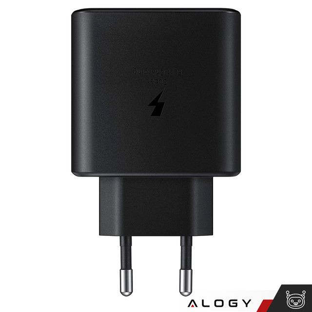 USB-C Type-C PD Premium Fast Wall Charger 25W 3A Type-C Cable 1M Alogy Black