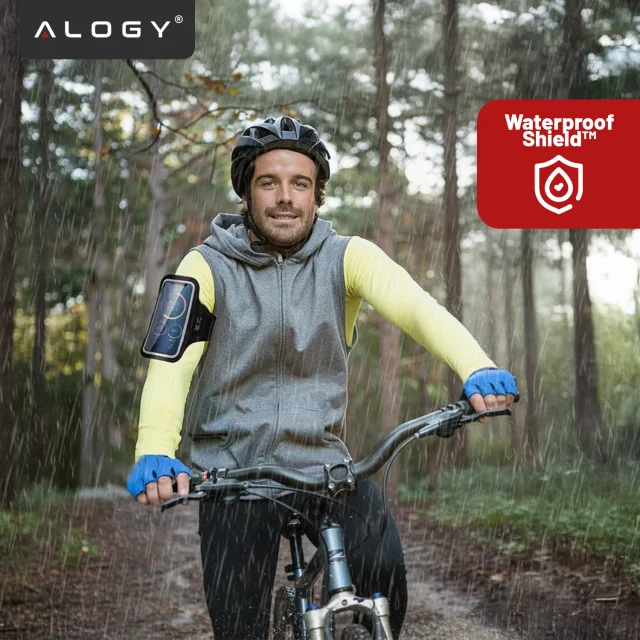 Běžecké pouzdro Alogy WaterProof Sport ArmBand vodotěsné pouzdro na ruku pro telefon 6,7 palce černé