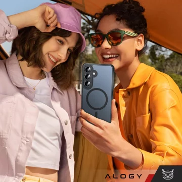 Pouzdro Alogy Matte HybridMag™️ MagSafe Matně černé pro Samsung Galaxy S25