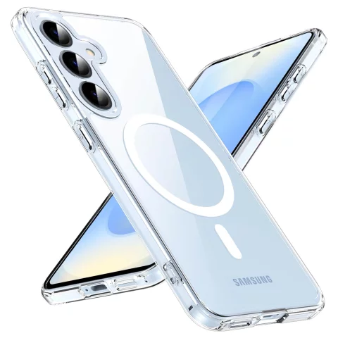 Etui do Samsung Galaxy S25 obudowa ochronna na telefon Alogy HybridMag™️ Case do MagSafe Przezroczyste