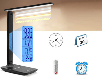 Alogy LED desk lamp 10W Qi induction charger with display Black