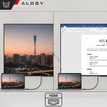 HUB splitter Alogy Adaptér pro počítačový notebook s USB-C na 3x USB-A 2.0 1x USB-A 3.0 šedý