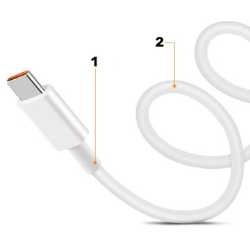 Xiaomi Original USB - USB-C Typ C Kabel stark schnell 120W PD 6A 1M Kabel Weiß
