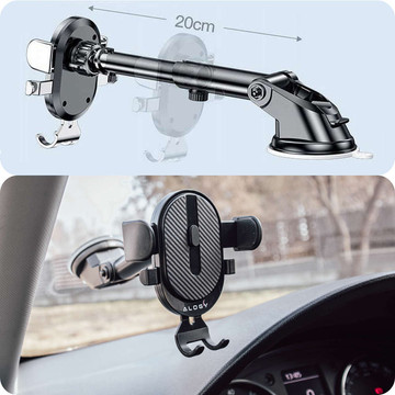 Alogy 2in1 car holder for 6.5" phone gravitational for windshield, dashboard, grille Easy One Touch Organizer
