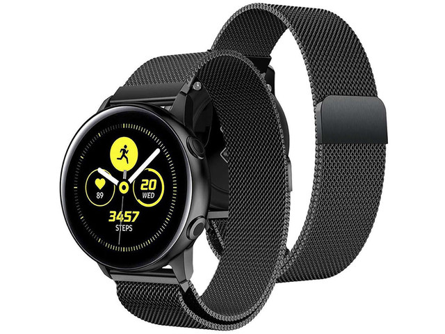 Milánský náramek Alogy pásek z nerezové oceli pro 22mm chytré hodinky Black
