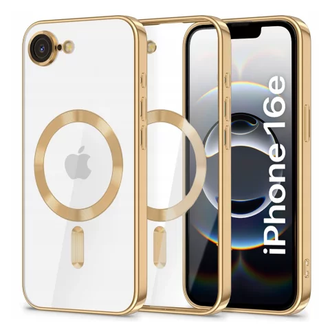 MagSafe Case for Apple iPhone 16 Pro Max Alogy Glamour Luxury Ring Case Gold-Transparent