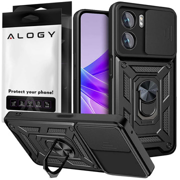 Pouzdro Alogy Camshield Stand Ring s krytem fotoaparátu pro sklo Oppo A57 5G / A77 5G