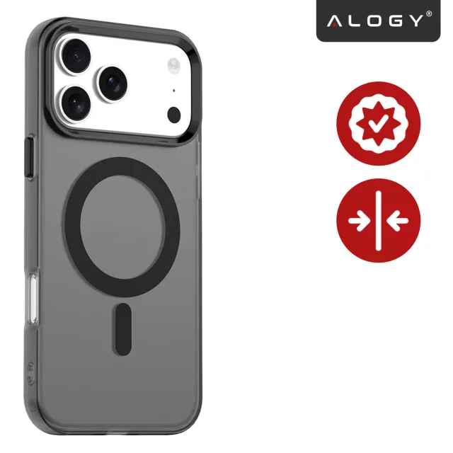Pouzdro Apple iPhone 17 Pro Max – matný kryt MagSafe s ochranou čočky, tenký a odolný proti poškrábání, perfektně padne – Alogy Skinny MatteCase™ černý