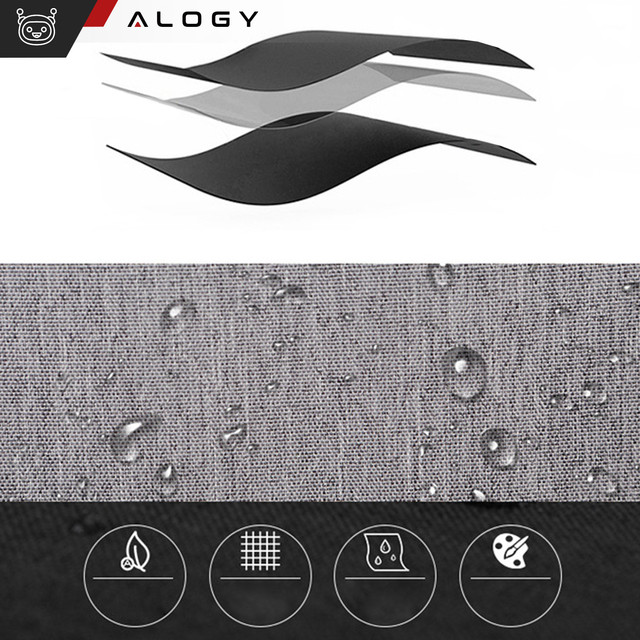 Rucksack Laptoptasche 15,6" groß wasserdicht mit USB-Anschluss Unisex 44x34x13cm für Flugzeug Alogy Rucksack Grau