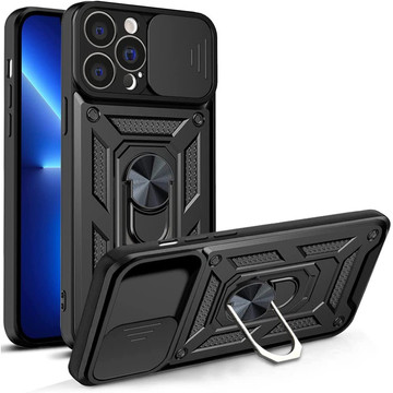 Alogy Camshield Stand Ring Case with Camera Cover for Apple iPhone 13 Pro Glass