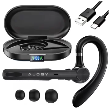 Bezdrátový headset pro hovory Bluetooth 4.0 do auta headset s displejem V8 Black