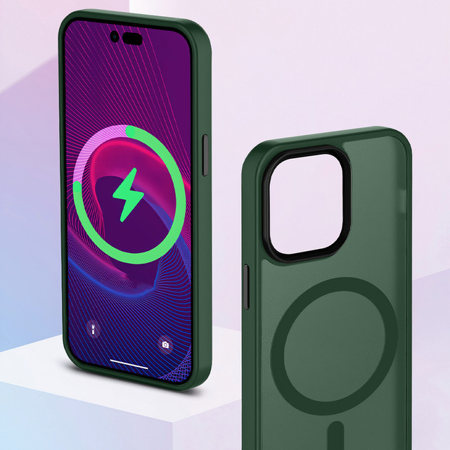 Ochranné pouzdro MagMat Case pro MagSafe pro Apple iPhone 13 Mini Matte Green Glass