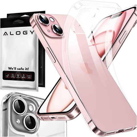 Case for iPhone 15 Housing Case Silicone Transparent Camera Protection Lens Protector Alogy Slim Glass