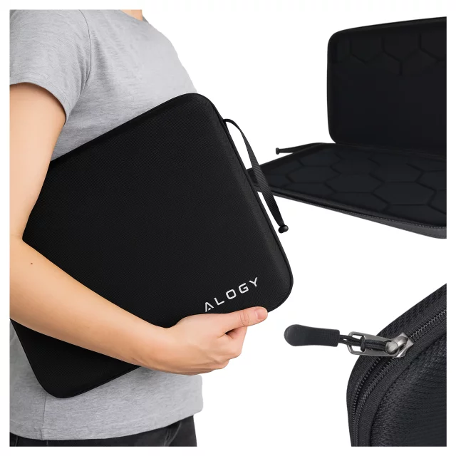 Ochranné pouzdro na notebook, MacBook Air Pro 13,3" Alogy Hard Foam Bag pro 13-14" notebooky černé
