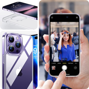 Protective case Alogy Hybrid Case for Apple iPhone 14 Pro Transparent