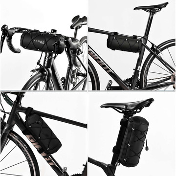 Torba rowerowa sakwa 2.5L uchwyt na rower kierownicę ramę saszetka etui pokrowiec 23.6x10.5x10cm (S) Alogy Sport czarna