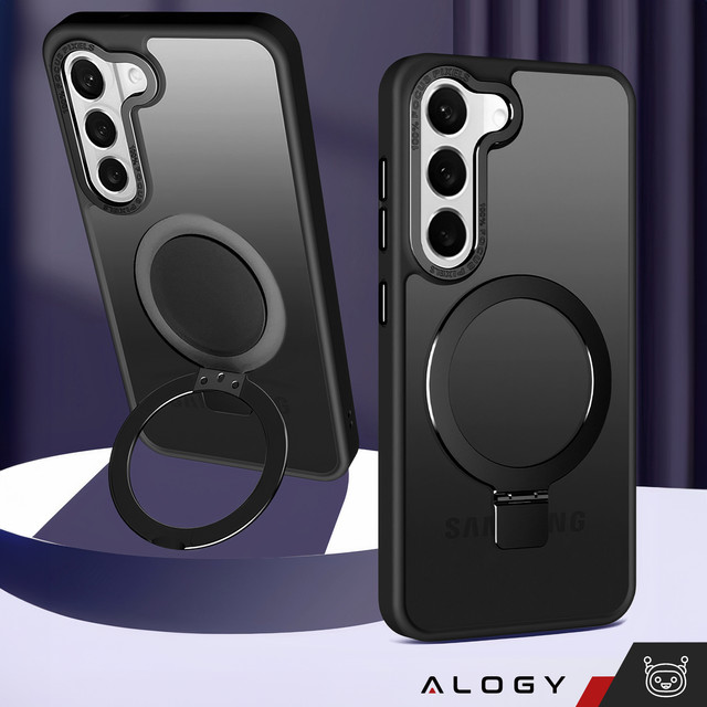 Alogy Stand Ring Case Armored pouzdro na telefon MagSafe pro Samsung Galaxy S23 Plus matné černé
