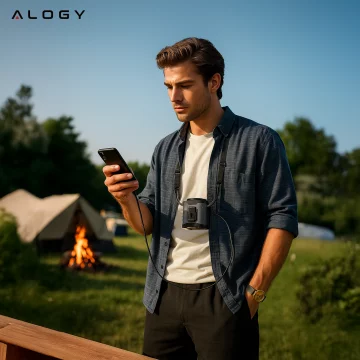 Stolní ventilátor stojící ventilátor malé oběhové čerpadlo s klipem bezdrátové ruční 500mAh USB-C Alogy White