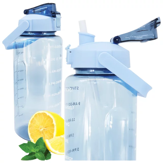 Große Glasflasche Wasserflasche Trinkgetränke Alogy Motivational Messbecher 1l 1000ml Silikonhülle Olive