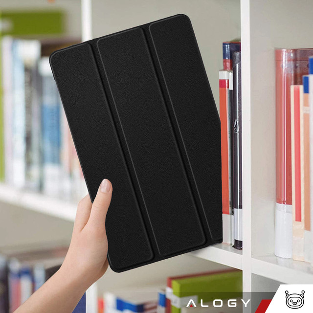 Etui do Xiaomi Redmi Pad SE 2023 11" Smart Case Cover z klapką obudowa futerał pokrowiec Alogy Czarne + Szkło