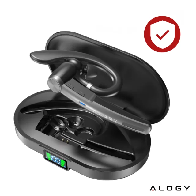 Bezdrátový headset pro hovory Bluetooth 4.0 do auta headset s displejem V8 Black
